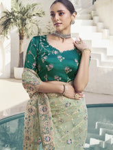 Womens Premium Fashion Ethnic Turquoise Blue Color Saree-MLSHWSA2114TQB0ONE